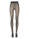 Wolford Snake Net Tights In 黑色