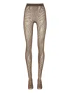 Wolford Snake Net Tights In Brown