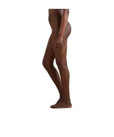 Wolford Snake Net Tights In Green