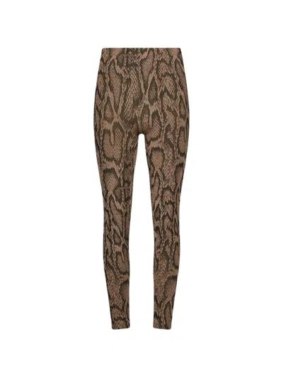 Wolford Snake-print Trousers In Brown