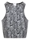Wolford Snakeskin-print Halter-neck Top In Black