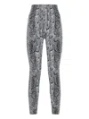 Wolford Python Print High Waist Leggings In Black