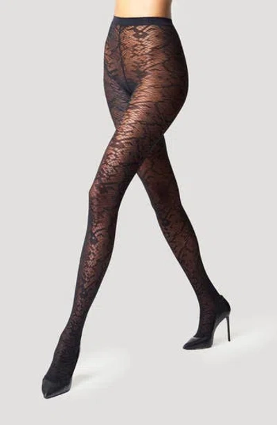 Wolford Snakeskin Tights In Black