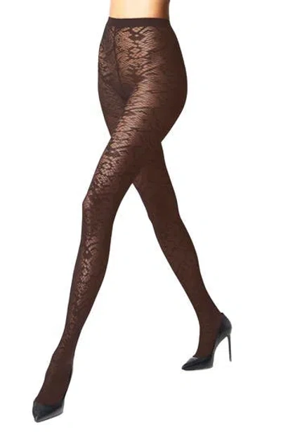 Wolford Snakeskin Tights In Brown