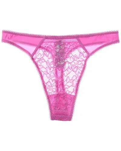 Wolford Straight Laced Thong In Purple