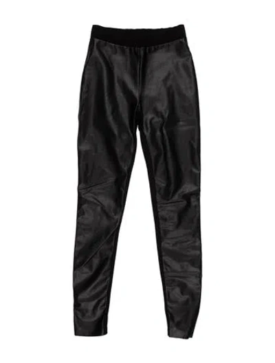 Pre-owned Wolford Straight Leg Pants In Black