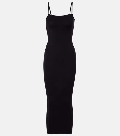 Wolford Silhouette-enhancing Maxi Dress With Spaghetti Straps In Black