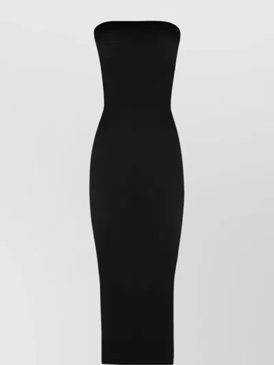 WOLFORD STRAPLESS BODYCON MIDI DRESS