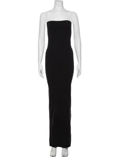 Pre-owned Wolford Strapless Long Dress In Black
