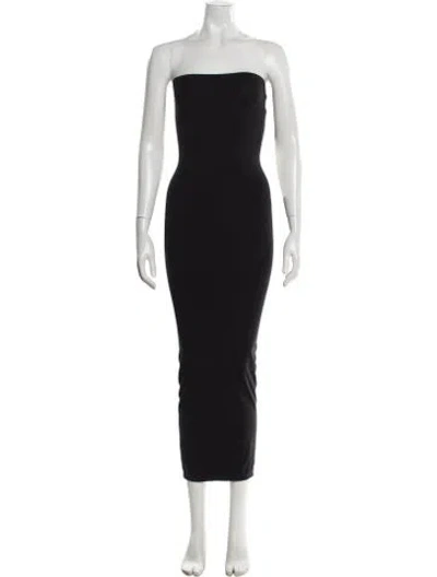 Pre-owned Wolford Strapless Long Dress In Black