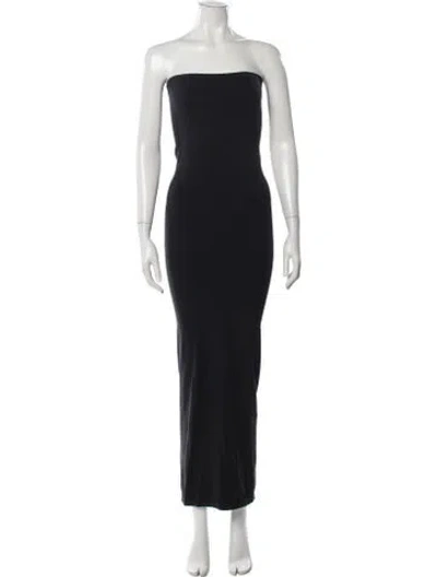 Pre-owned Wolford Strapless Long Dress In Blue