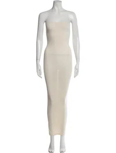 Pre-owned Wolford Strapless Long Dress In Neutral