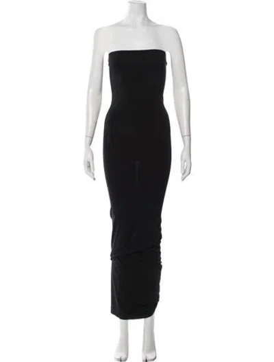 Pre-owned Wolford Strapless Long Dress W/ Tags In Black
