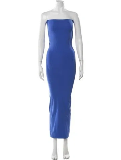 Pre-owned Wolford Strapless Long Dress W/ Tags In Blue