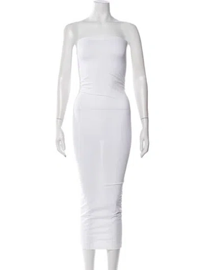 Pre-owned Wolford Strapless Long Dress W/ Tags In White