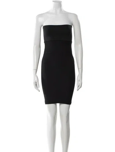 Pre-owned Wolford Strapless Mini Dress In Black