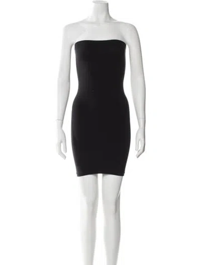 Pre-owned Wolford Strapless Mini Dress In Black