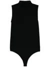 Wolford High Neck Sleeveless Jersey Bodysuit In Black
