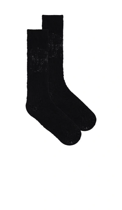 Wolford Structured Lace Knee-highs In 블랙