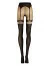 Wolford Suspender-patterned Tights In Black