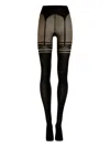 Wolford Suspender-patterned Tights In Black