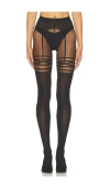 Wolford Suspender Tights In Black