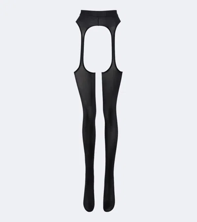 Wolford Suspender Tights In Black