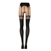 Wolford Suspender-patterned Tights In Black