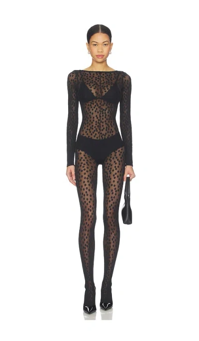 Wolford Sweet Dots Catsuit In Black