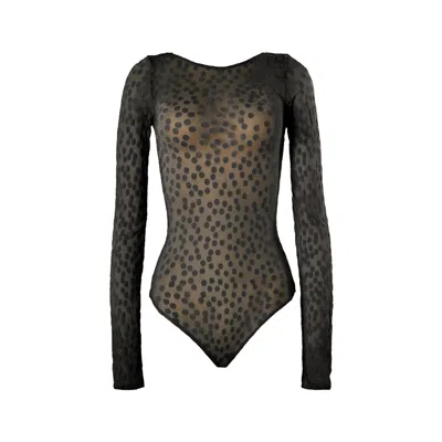 Wolford Sweet Dots String Body In Animal Print