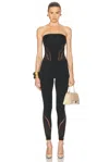 Wolford Venus Catsuit In Umber & Black