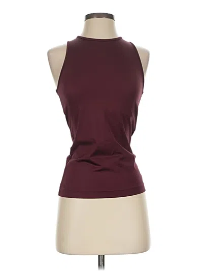 Wolford Tank Top Burgundy Halter Neckline Tops