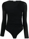 Wolford The Cathered Cache-coeur Body In Black