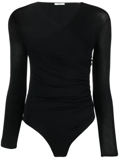 Wolford The Cathered Cache-coeur Body In Black