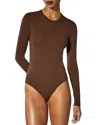Wolford The Merino Bodysuit In Umber