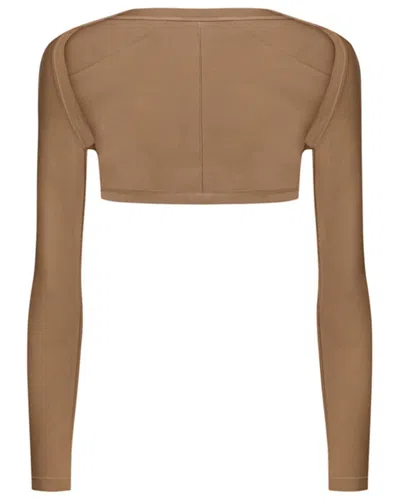 Wolford The Shrug Cardigan In Brown