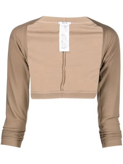 Wolford The Shrug Jersey Top In Brown