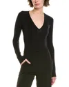 Wolford The V-neck Bodysuit In Black