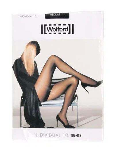 Pre-owned Wolford Tights W/tags In Black