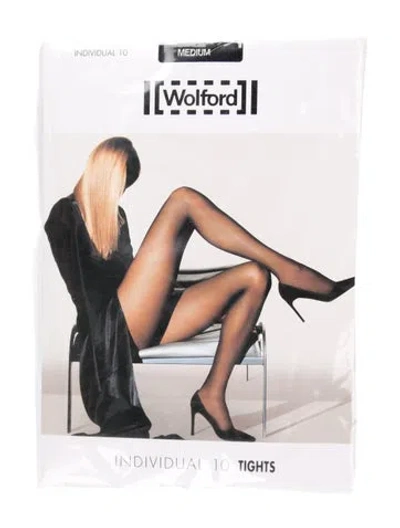 Pre-owned Wolford Tights W/tags In Black