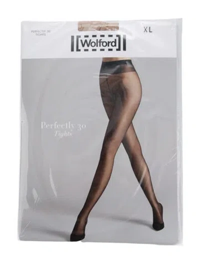 Pre-owned Wolford Tights W/tags In Neutral