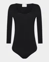Wolford Tokio 3/4-sleeve String Bodysuit In Black