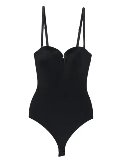 Wolford Tonal-stitching Body In Black