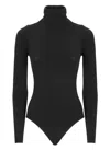 Wolford Seamless Fitted Turtleneck Long-sleeved Top In Black