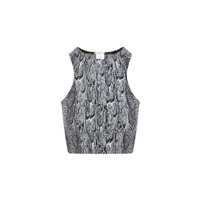 Wolford Snakeskin-print Halter-neck Top In Black