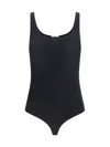 Wolford Sleeveless Stretch Body With Rounded Neckline In Black