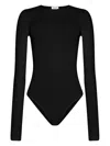Wolford Seamless Cotton Crew Neck Body In Black