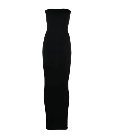 Wolford Fatal Cut Out Midi Dress In Black