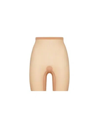 Wolford Tulle Control Shorts In Nude & Neutrals