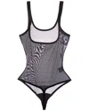 Wolford Tulle Form String Bodysuit In Black